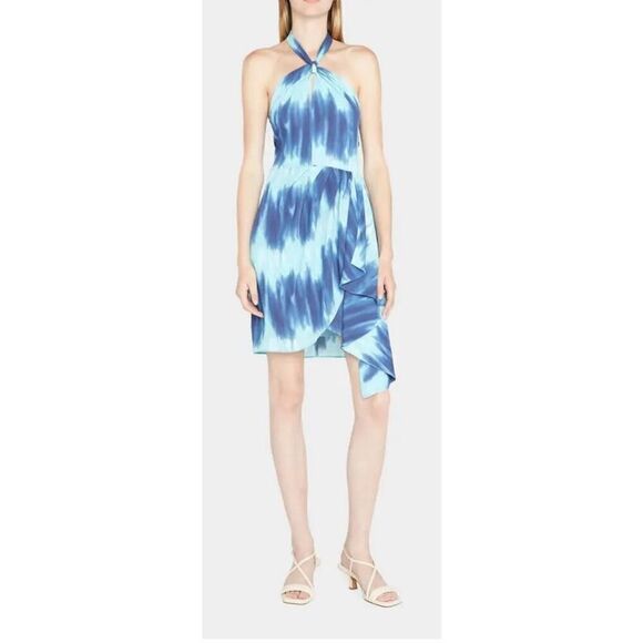 TOCCIN  Pleated Sarong Halter Dress Bbtdy NWT Size 6 - Picture 1 of 9